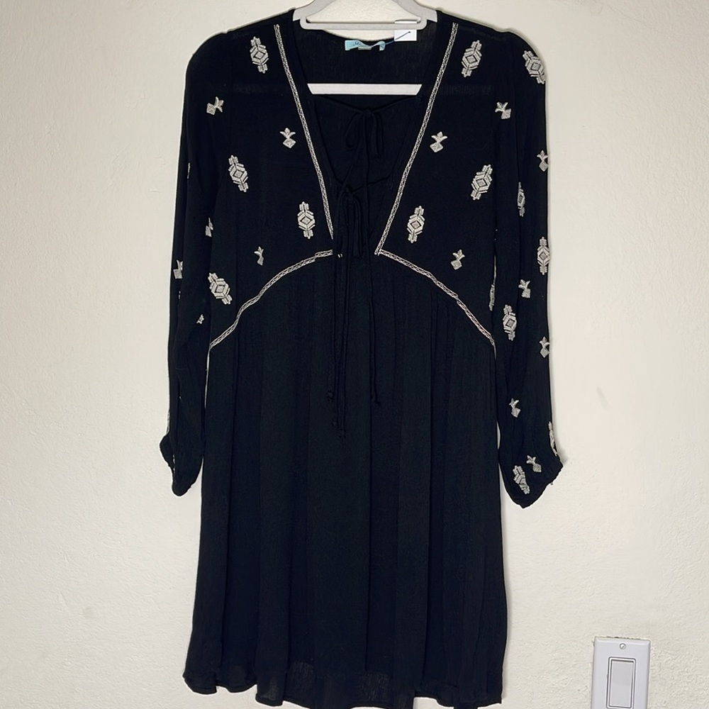 She + Sky Mini Boho Dress Sz S